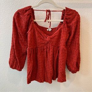 AMERICAN EAGLE Baby Doll 3/4 sleeve Top
